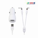 CAR Charger with Micro USB ERD CC-21 , 5V-2AMP (White) - Image 2