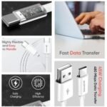 KAYROO 45Watt KC 52 Cable for Realme,Vivo, Oppo, infinix, Techno, Samsung, Redmi,Lava - Image 2