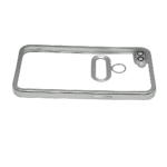 OPPO A12 White Frame Back Cover | Transparent Shockproof Case with Ring Holder & Camera Protection - Image 3