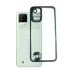 Realme Narzo 50i Back Cover | Transparent Shockproof Case with Ring Holder Stand & Camera Protection