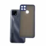 Realme C25 Back Cover | Transparent Shockproof Case with Ring Holder Stand & Camera Protection