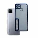 Realme C25 / Realme C12 Back Cover | Clear Shockproof Case with Ring Grip Stand & Camera Safety Design - Image 4