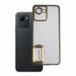 Realme C30 / C30s Back Cover | Transparent Shockproof Case with Ring Holder Stand & Camera Protection