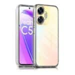 Realme C55 Back Cover | Premium Transparent Shockproof Case with Ring Holder Stand & Camera Guard
