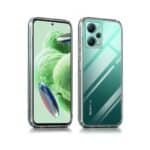 Redmi Note 12 5G Back Cover | Transparent Shockproof Case with Ring Holder Stand & Camera Protection