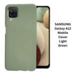 Samsung Galaxy A12 Light Green Mobile Cover | Matte Shockproof Back Case with Camera Protection & Slim Design
