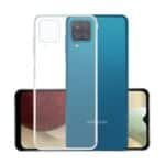 Samsung Galaxy A12 Back Cover | Transparent Shockproof Case with Ring Holder Stand & Camera Protection