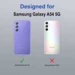 Samsung Galaxy A54 5G Back Cover | Premium Transparent Shockproof Case with Ring Holder Stand & Camera Guard - Image 3