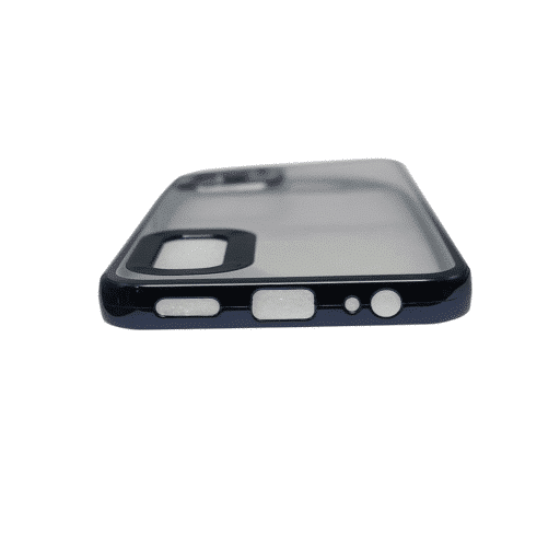 Vivo Y02s Blue Frame Back Cover | Transparent Shockproof Case with Color Frame & Camera Protection - Image 3