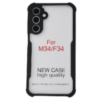 Samsung M34 5G Back Cover | Transparent Shockproof Case with Ring Holder Stand & Camera Protection - Image 4