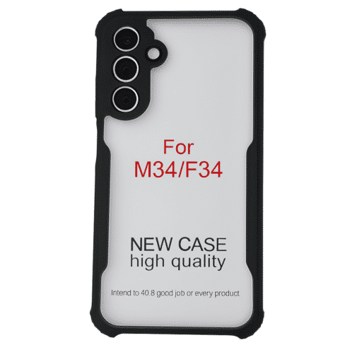 Samsung M34 5G Back Cover | Transparent Shockproof Case with Ring Holder Stand & Camera Protection - Image 4